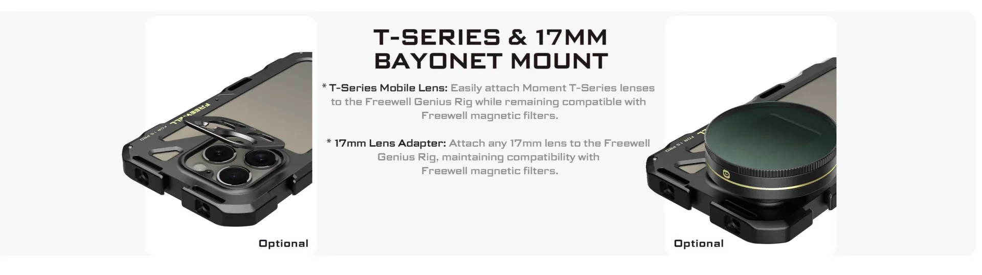 iPhone series T-Type & 17mm Bayonet Bracket