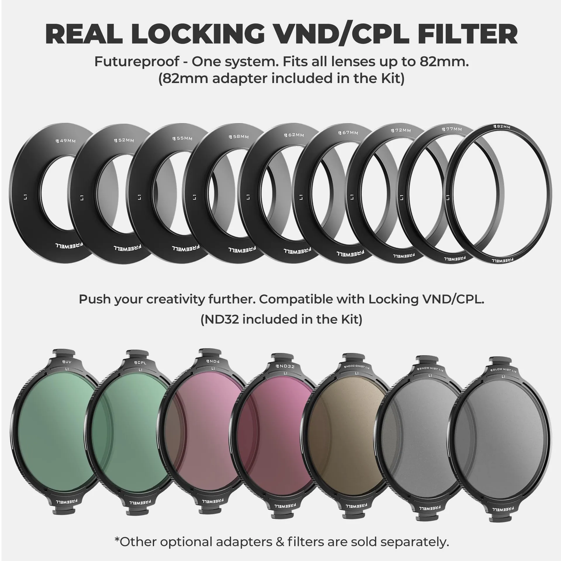 Freewell Real Locking VND/CPL filter system on a camera lens